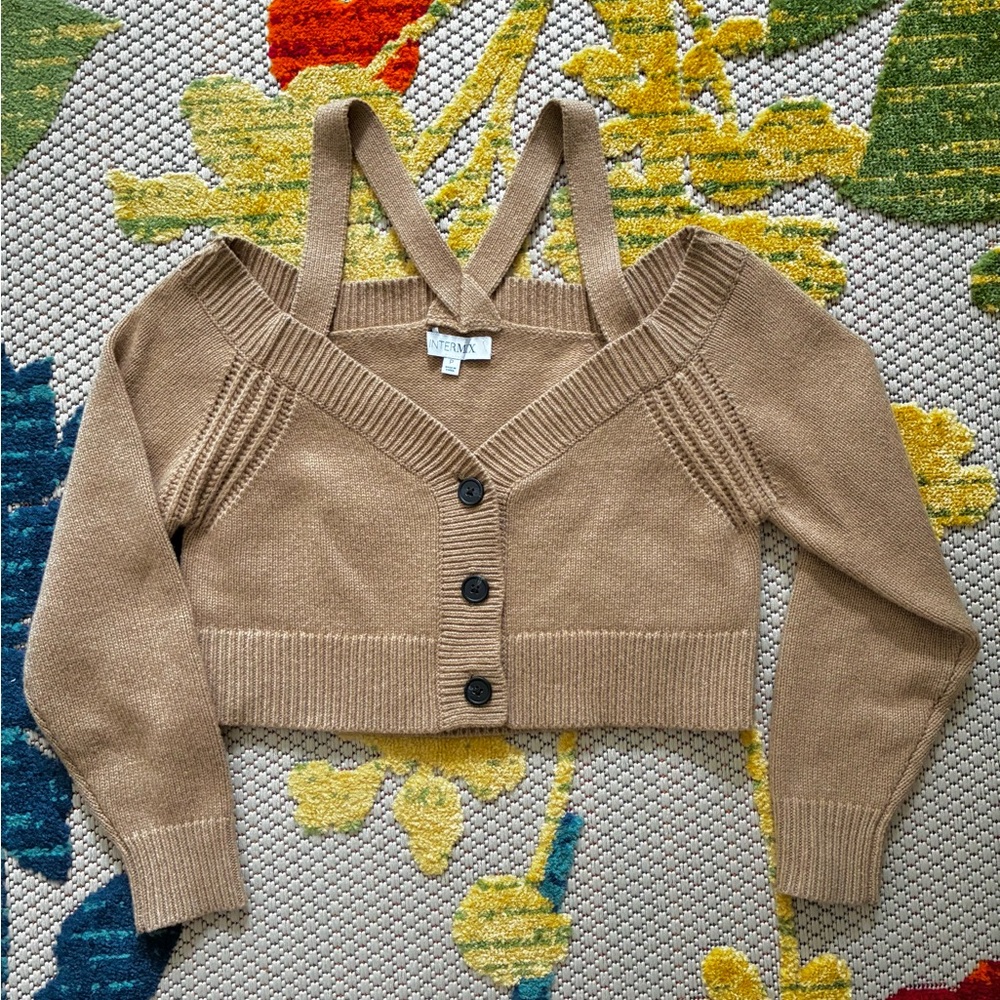 Intermix Rumi Cold Shoulder Cardigan Sweater - Picture 4 of 8